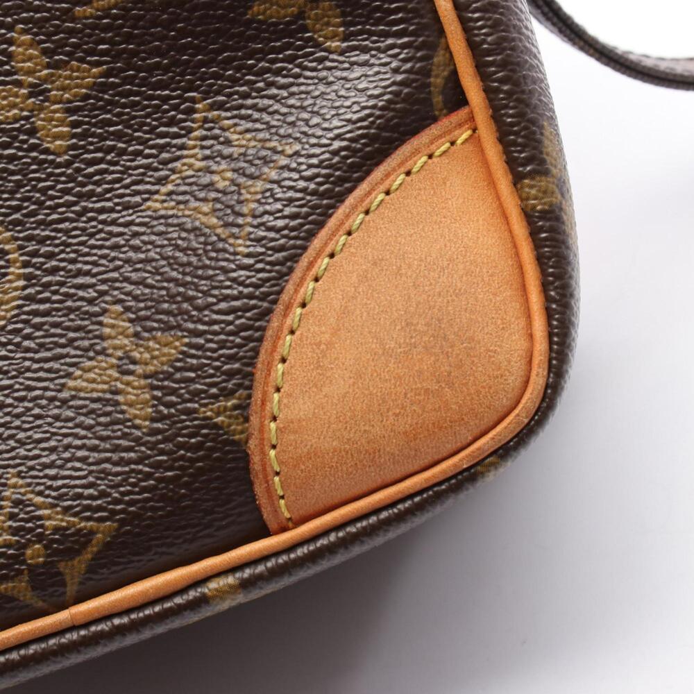 LOUIS VUITTON Authentic Brown Monogram Leather Shoulder Bag - Picture 9 of 10